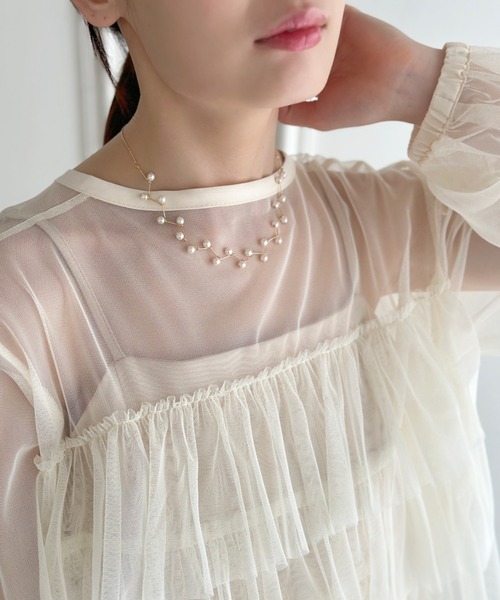 sowang（ソワン）の「ジグザグデザインパールネックレス/オケージョン（ネックレス・レディース・ゴールド/シルバー・FREE）」の3枚目の写真