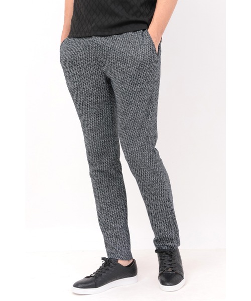 HIGH STREET(ハイストリート)の「HIGH STREET∴メランジカルゼジャージイージーパンツ(スラックス・メンズ・ネイビー/グレー・LL/L/M/S)」の2枚目の写真