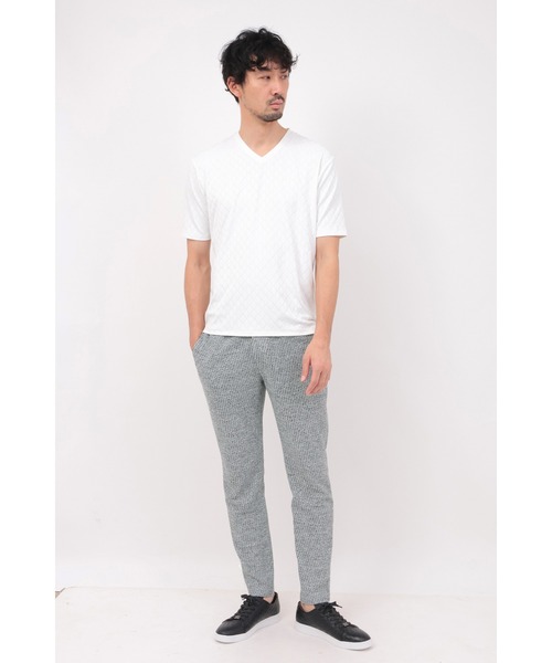 HIGH STREET(ハイストリート)の「HIGH STREET∴メランジカルゼジャージイージーパンツ(スラックス・メンズ・ネイビー/グレー・LL/L/M/S)」の3枚目の写真