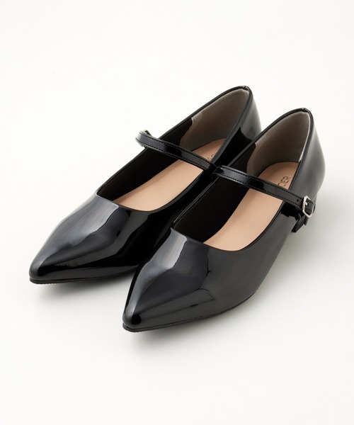 Honeys（ハニーズ）の「ベルト付ポインテッドパンプス（パンプス・レディース・イエロー/ブラック/ブラック系その他/シルバー・23.0/23.5/24.0/22.5/24.5）」の16枚目の写真