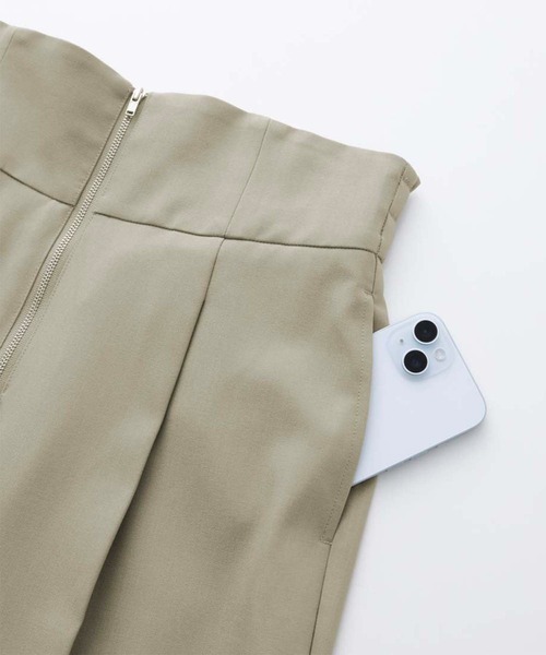 RANAN（ラナン）の「【4サイズ展開】きれいめ素材ハイウエストジップワイドパンツ（その他パンツ・レディース・ブラック/アイボリー/グレー/ベージュ・M/S/LL/L）」の11枚目の写真