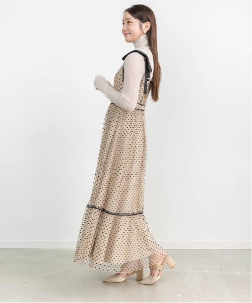 RANDA(ランダ)の「【HEART COLLECTION】ハートチュールロングワンピース(ワンピース・レディース・ベージュ/ピンク/ブラック・0/1)」の9枚目の写真