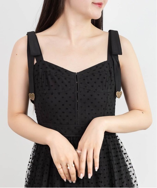 RANDA(ランダ)の「【HEART COLLECTION】ハートチュールロングワンピース(ワンピース・レディース・ベージュ/ピンク/ブラック・0/1)」の18枚目の写真