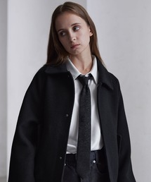 CLEL（クレイル）の「【CLEL】Wool Silk Jacquard Narrow Tie / ウールシルクジャガードナロータイ（ネクタイ）」