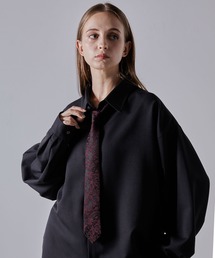 CLEL（クレイル）の「【CLEL】Wool Silk Jacquard Narrow Tie / ウールシルクジャガードナロータイ（ネクタイ・メンズ）」