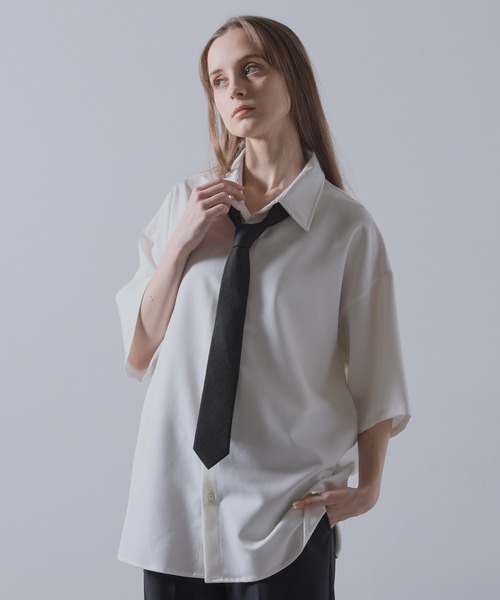 CLEL（クレイル）の「【CLEL】Wool Silk Jacquard Narrow Tie / ウールシルクジャガードナロータイ（ネクタイ・メンズ・ブラック/ブルー系1/ワイン系1/ブラック系1・FREE）」の14枚目の写真