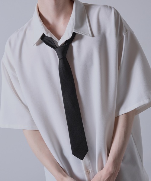 CLEL（クレイル）の「【CLEL】Wool Silk Jacquard Narrow Tie / ウールシルクジャガードナロータイ（ネクタイ・メンズ・ブラック/ブルー系1/ワイン系1/ブラック系1・FREE）」の18枚目の写真