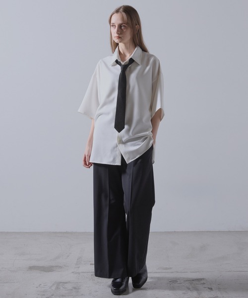 CLEL（クレイル）の「【CLEL】Wool Silk Jacquard Narrow Tie / ウールシルクジャガードナロータイ（ネクタイ・メンズ・ブラック/ブルー系1/ワイン系1/ブラック系1・FREE）」の19枚目の写真