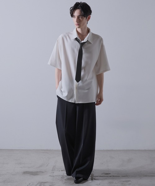 CLEL（クレイル）の「【CLEL】Wool Silk Jacquard Narrow Tie / ウールシルクジャガードナロータイ（ネクタイ・メンズ・ブラック/ブルー系1/ワイン系1/ブラック系1・FREE）」の20枚目の写真