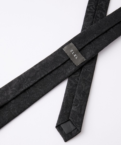 CLEL】Wool Silk Jacquard Narrow Tie / ウールシルクジャガード