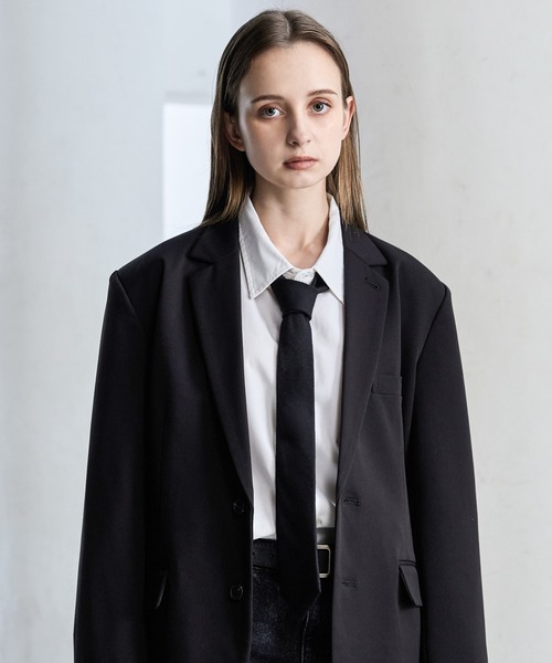 CLEL】Wool Silk Jacquard Narrow Tie / ウールシルクジャガード