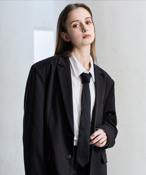 CLEL】Wool Silk Jacquard Narrow Tie / ウールシルクジャガード