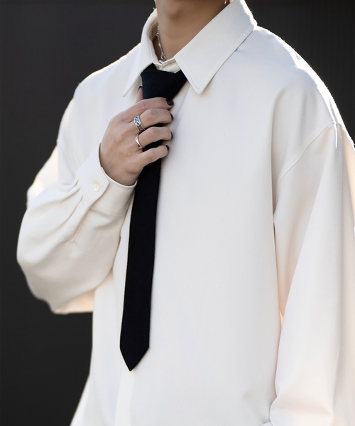 CLEL（クレイル）の「【CLEL】Wool Silk Jacquard Narrow Tie / ウールシルクジャガードナロータイ（ネクタイ・メンズ・ブラック/ブルー系1/ワイン系1/ブラック系1・FREE）」の12枚目の写真