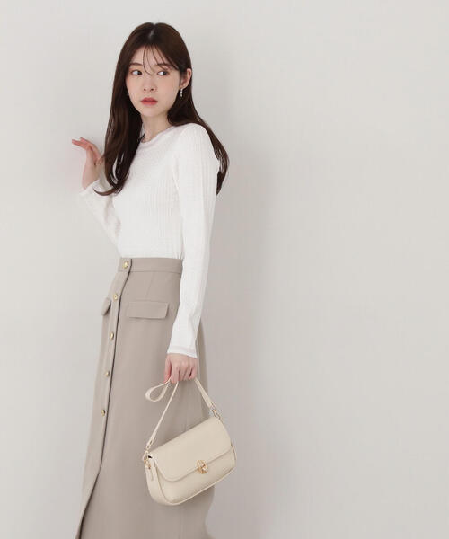 PROPORTION BODY DRESSING(プロポーションボディドレッシング)の「ポイントシアーニット / 1215170209(ニット/セーター・レディース・ホワイト/ライトグリーン/グレー/ネイビー・SMALL/MEDIUM)」の16枚目の写真