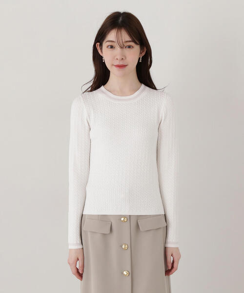 PROPORTION BODY DRESSING(プロポーションボディドレッシング)の「ポイントシアーニット / 1215170209(ニット/セーター・レディース・ホワイト/ライトグリーン/グレー/ネイビー・SMALL/MEDIUM)」の22枚目の写真