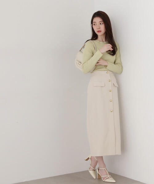 PROPORTION BODY DRESSING(プロポーションボディドレッシング)の「ポイントシアーニット / 1215170209(ニット/セーター・レディース・ホワイト/ライトグリーン/グレー/ネイビー・SMALL/MEDIUM)」の5枚目の写真
