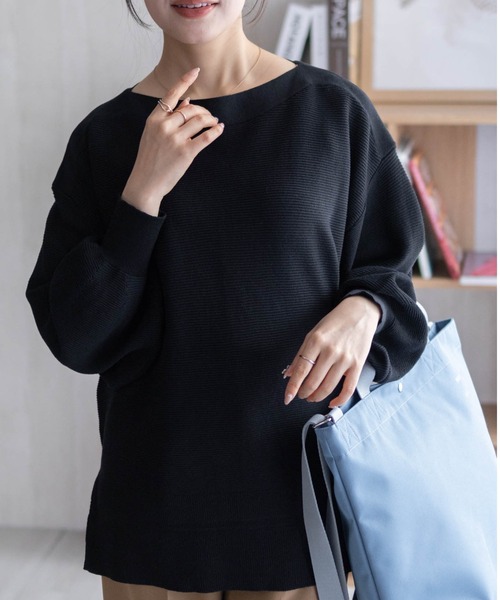 HusHusH（ハッシュアッシュ）の「HusHusH 袖ボリュームプルオーバー（ニット/セーター・レディース・イエロー系/ネイビー系/グレイッシュベージュ・M/L）」の11枚目の写真