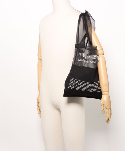 THEATRE PRODUCTS（シアタープロダクツ）の「エンブロイダリーマーケットバッグ（トートバッグ・レディース・ブラック/ホワイト・FREE）」の6枚目の写真