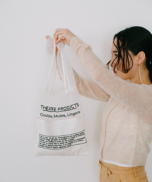 THEATRE PRODUCTS（シアタープロダクツ）の「エンブロイダリーマーケットバッグ（トートバッグ・レディース・ブラック/ホワイト・FREE）」の7枚目の写真