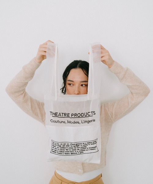 THEATRE PRODUCTS（シアタープロダクツ）の「エンブロイダリーマーケットバッグ（トートバッグ・レディース・ブラック/ホワイト・FREE）」の10枚目の写真