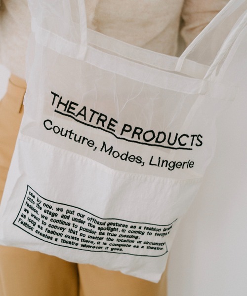 THEATRE PRODUCTS（シアタープロダクツ）の「エンブロイダリーマーケットバッグ（トートバッグ・レディース・ブラック/ホワイト・FREE）」の11枚目の写真