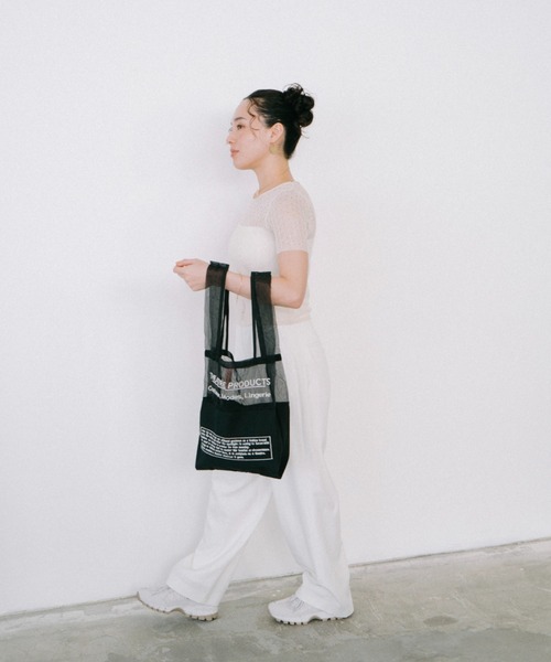 THEATRE PRODUCTS（シアタープロダクツ）の「エンブロイダリーマーケットバッグ（トートバッグ・レディース・ブラック/ホワイト・FREE）」の14枚目の写真