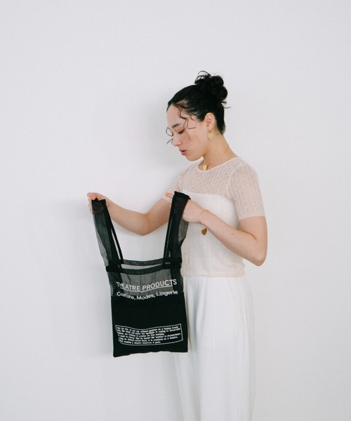 THEATRE PRODUCTS（シアタープロダクツ）の「エンブロイダリーマーケットバッグ（トートバッグ・レディース・ブラック/ホワイト・FREE）」の16枚目の写真