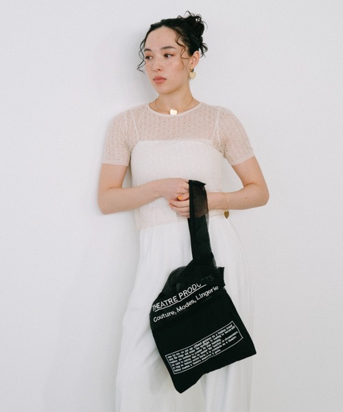 THEATRE PRODUCTS（シアタープロダクツ）の「エンブロイダリーマーケットバッグ（トートバッグ・レディース・ブラック/ホワイト・FREE）」の21枚目の写真