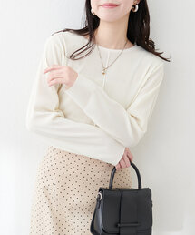 natural couture | 【WEB限定】前後2WAYストライプ調カットソー(Tシャツ/カットソー)