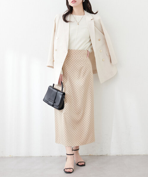 natural couture(ナチュラルクチュール)の「【WEB限定】前後2WAYストライプ調カットソー(Tシャツ/カットソー・レディース・オフホワイト/ブラック/サックスブルー・FREE)」の9枚目の写真