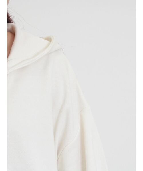 Samansa Mos2（サマンサ モスモス）の「袖タックスキッパーフーディー（Tシャツ/カットソー・レディース・チャコールグレー/オフホワイト/ブルー/イエロー・F）」の6枚目の写真