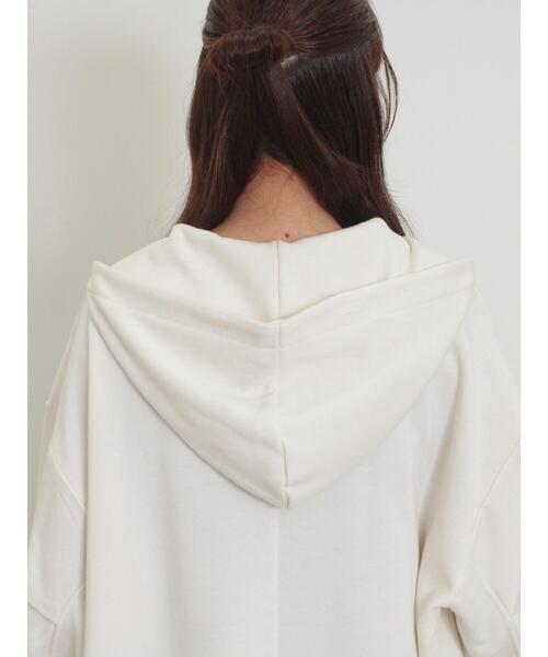 Samansa Mos2（サマンサ モスモス）の「袖タックスキッパーフーディー（Tシャツ/カットソー・レディース・チャコールグレー/オフホワイト/ブルー/イエロー・F）」の7枚目の写真