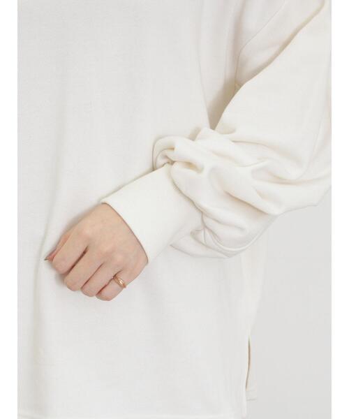 Samansa Mos2（サマンサ モスモス）の「袖タックスキッパーフーディー（Tシャツ/カットソー・レディース・チャコールグレー/オフホワイト/ブルー/イエロー・F）」の8枚目の写真