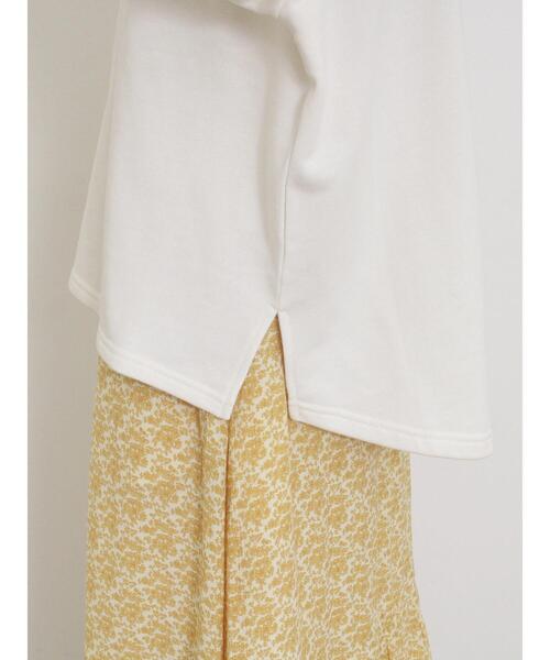 Samansa Mos2（サマンサ モスモス）の「袖タックスキッパーフーディー（Tシャツ/カットソー・レディース・チャコールグレー/オフホワイト/ブルー/イエロー・F）」の9枚目の写真