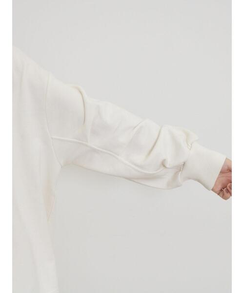 Samansa Mos2（サマンサ モスモス）の「袖タックスキッパーフーディー（Tシャツ/カットソー・レディース・チャコールグレー/オフホワイト/ブルー/イエロー・F）」の10枚目の写真