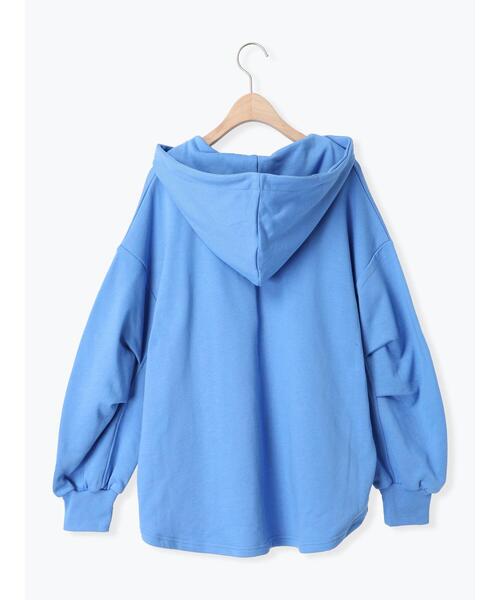 Samansa Mos2（サマンサ モスモス）の「袖タックスキッパーフーディー（Tシャツ/カットソー・レディース・チャコールグレー/オフホワイト/ブルー/イエロー・F）」の16枚目の写真