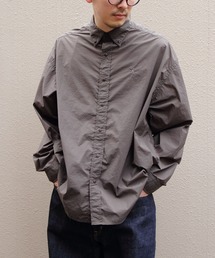 GYMPHLEX/ジムフレックス ナイロンボタンダウンシャツロングスリーブ NYLON B.D. SHIRT LONGSLEEVE GY-B0375 DNT
