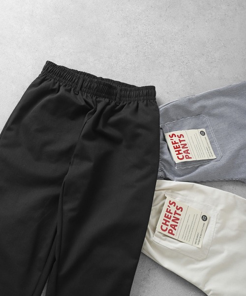 ZIP FIVE(ジップファイブ)の「【ZIP FIVE】 TCツイル ワイド シェフパンツ チェック / ストライプ / レオパード(チノパンツ・メンズ・アイボリー/ブラック/オリーブ/ホワイト×ブルー/レオパード/ストライプ/ブラック系・MEDIUM/LARGE/X-LARGE)」の9枚目の写真