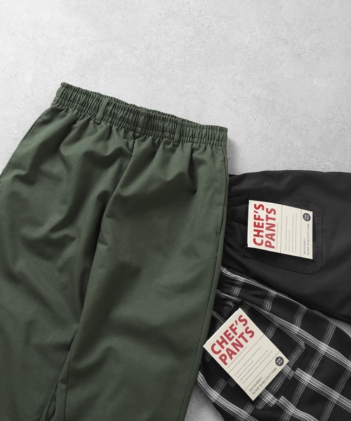 ZIP FIVE(ジップファイブ)の「【ZIP FIVE】 TCツイル ワイド シェフパンツ チェック / ストライプ / レオパード(チノパンツ・メンズ・アイボリー/ブラック/オリーブ/ホワイト×ブルー/レオパード/ストライプ/ブラック系・MEDIUM/LARGE/X-LARGE)」の11枚目の写真