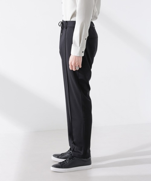 NANO universe（ナノユニバース）の「ダブルジャージーテーパードパンツ（スラックス・メンズ・ブラック/スミクロ・S/L/M）」の16枚目の写真