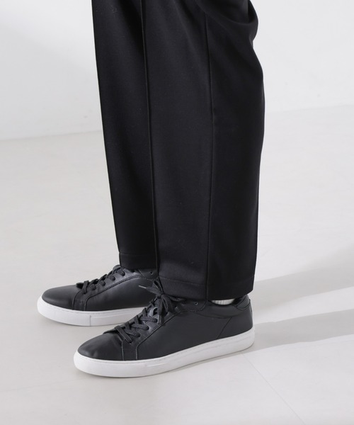 NANO universe（ナノユニバース）の「ダブルジャージーテーパードパンツ（スラックス・メンズ・ブラック/スミクロ・S/L/M）」の21枚目の写真