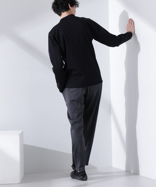 NANO universe（ナノユニバース）の「ダブルジャージーテーパードパンツ（スラックス・メンズ・ブラック/スミクロ・S/L/M）」の15枚目の写真