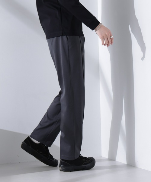 NANO universe（ナノユニバース）の「ダブルジャージーテーパードパンツ（スラックス・メンズ・ブラック/スミクロ・S/L/M）」の11枚目の写真