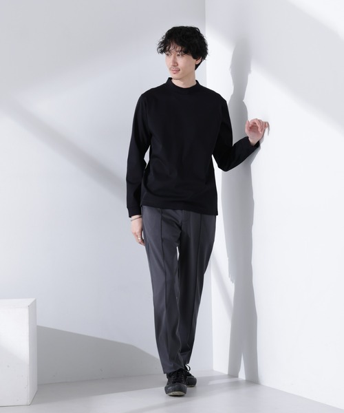 NANO universe（ナノユニバース）の「ダブルジャージーテーパードパンツ（スラックス・メンズ・ブラック/スミクロ・S/L/M）」の14枚目の写真