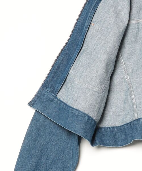 REPLAY(リプレイ)の「リサイクルクロップドデニムジャケット(デニムジャケット・レディース・ブルー・SMALL/X-SMALL/MEDIUM)」の3枚目の写真