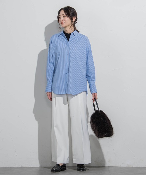 LAUTREAMONT(ロートレアモン)の「2WAYツイル配色ボタンパンツ≪洗濯機で洗える≫(その他パンツ・レディース・キャメル/ホワイト・7号/9号/11号)」の3枚目の写真