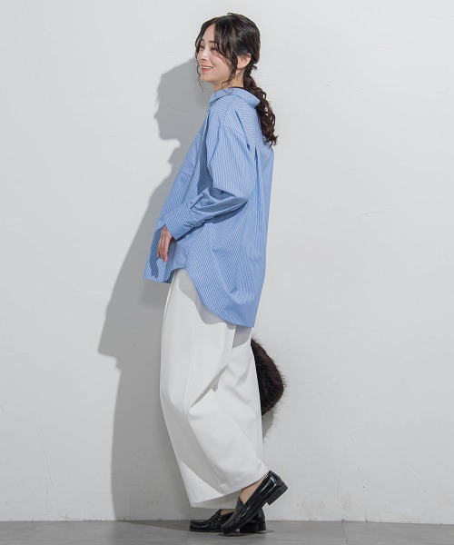 LAUTREAMONT(ロートレアモン)の「2WAYツイル配色ボタンパンツ≪洗濯機で洗える≫(その他パンツ・レディース・キャメル/ホワイト・7号/9号/11号)」の4枚目の写真