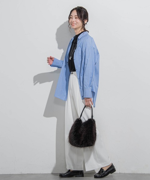 LAUTREAMONT(ロートレアモン)の「2WAYツイル配色ボタンパンツ≪洗濯機で洗える≫(その他パンツ・レディース・キャメル/ホワイト・7号/9号/11号)」の7枚目の写真