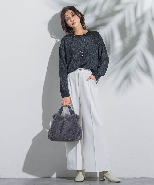 LAUTREAMONT(ロートレアモン)の「2WAYツイル配色ボタンパンツ≪洗濯機で洗える≫(その他パンツ・レディース・キャメル/ホワイト・7号/9号/11号)」の16枚目の写真