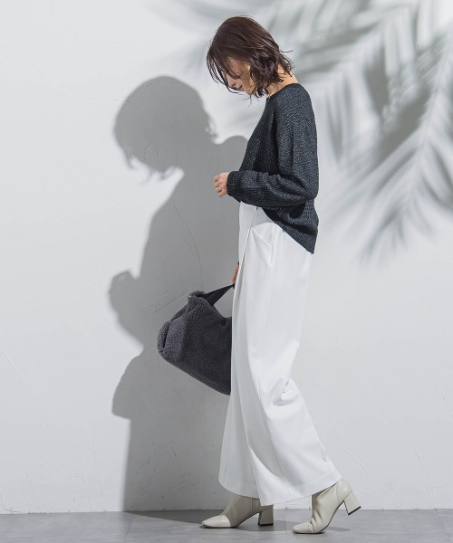 LAUTREAMONT(ロートレアモン)の「2WAYツイル配色ボタンパンツ≪洗濯機で洗える≫(その他パンツ・レディース・キャメル/ホワイト・7号/9号/11号)」の18枚目の写真